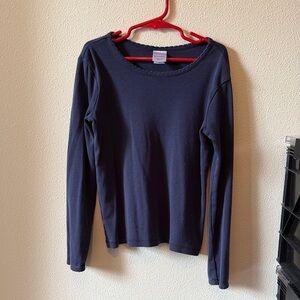 Navy Long Sleeve Top